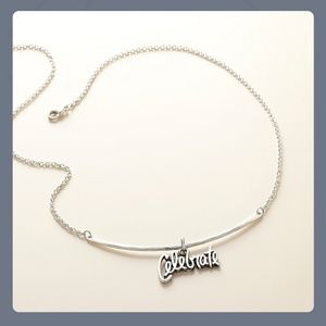 James Avery Hammered Crescent Charm Necklac